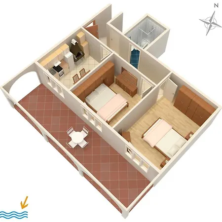 アパート With Parking Space Zavalatica, Korcula - 4453 *